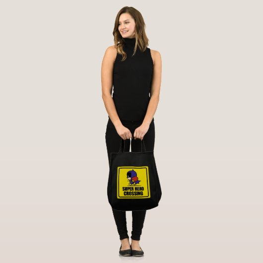チビ（小さくかわいく書いた感じ）バットウーマンすごいヒーロークロッシングサイン トートバッグ
