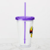 チビ（小さくかわいく書いた感じ）バットガールとゴッサムスカイライン&ロゴ アクリルタンブラー (右)