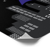 チビ(小さくかわいく書いた感じ)バットガール準備完了 ポスター (角)