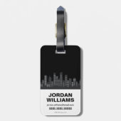 チビ（小さくかわいく書いた感じ）バットガール準備完了 ラゲッジタグ (裏面縦)