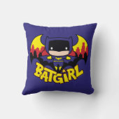 チビ(小さくかわいく書いた感じ)バットガール(ゴッサムスカイライン&ロゴ付き) クッション (裏面)