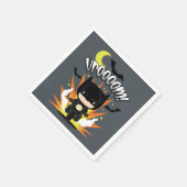 チビ(小さくかわいく書いた感じ)バットマンバットサイクル スタンダードカクテルナプキン (角)