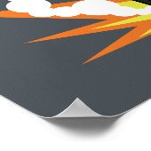 チビ(小さくかわいく書いた感じ)バットマンバットサイクル ポスター (角)