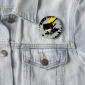 チビ(小さくかわいく書いた感じ)バットマン稲妻キック 缶バッジ (インサイチュ)