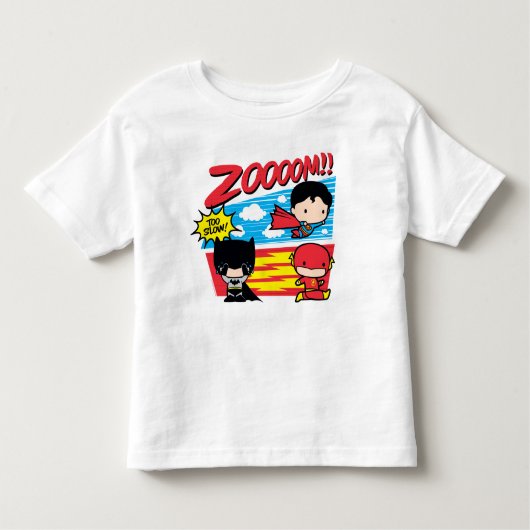 チビ（小さくかわいく書いた感じ）バットマン遅い！ トドラーTシャツ (正面)