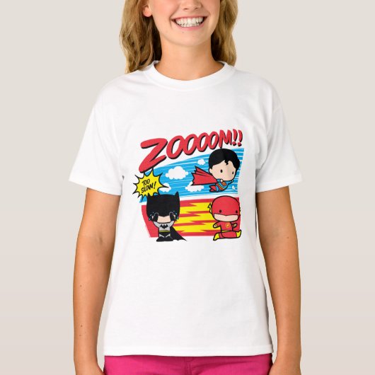 チビ（小さくかわいく書いた感じ）バットマン遅い！ Tシャツ (正面)