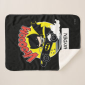 チビ(小さくかわいく書いた感じ)バットマン シェルパブランケット (正面(横))