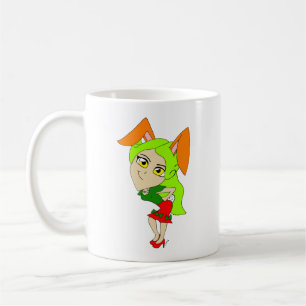 チビ(小さくかわいく書いた感じ)バニーガールコーヒーマグ コーヒーマグカップ
