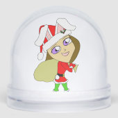 チビ（小さくかわいく書いた感じ）バニーガールセラミックオーナメント (正面)