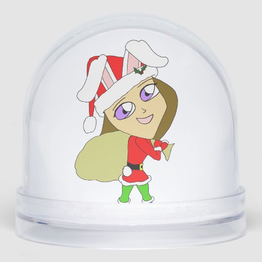 チビ（小さくかわいく書いた感じ）バニーガールセラミックオーナメント (正面)