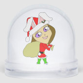 チビ（小さくかわいく書いた感じ）バニーガールセラミックオーナメント (裏面)