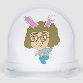 チビ（小さくかわいく書いた感じ）バニーガールセラミックオーナメント (裏面)