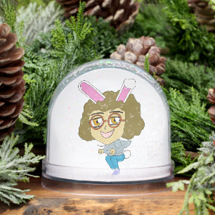 チビ（小さくかわいく書いた感じ）バニーガールセラミックオーナメント