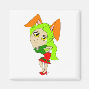 チビ(小さくかわいく書いた感じ)バニーガール磁石 マグネット
