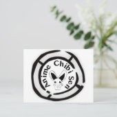 チビ（小さくかわいく書いた感じ）バニー ポストカード (スタンド正面)