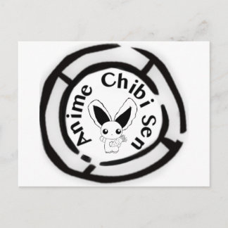 チビ（小さくかわいく書いた感じ）バニー ポストカード