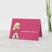 チビ(小さくかわいく書いた感じ)バレンタインハートハグズとキス シーズンカード (裏面)