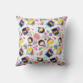 チビ(小さくかわいく書いた感じ)ヒすごいロイン模様 クッション (裏面)