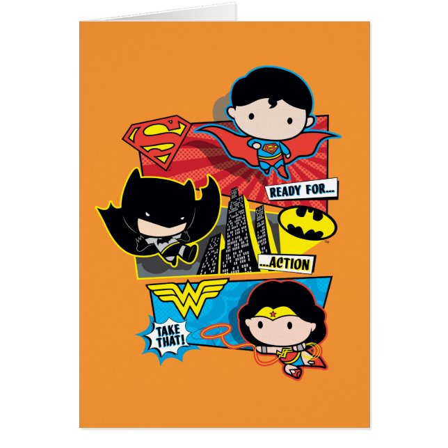 チビ（小さくかわいく書いた感じ）ヒーローが行動に出る！ (正面)