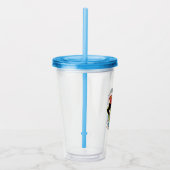 チビ（小さくかわいく書いた感じ）ヒーローが行動に出る！ アクリルタンブラー (右)