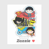 チビ(小さくかわいく書いた感じ)ヒーローが行動に出る! シール (シート)