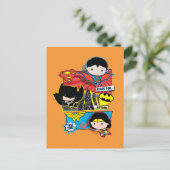 チビ(小さくかわいく書いた感じ)ヒーローが行動に出る! ポストカード (スタンド正面)