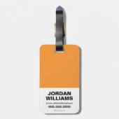 チビ(小さくかわいく書いた感じ)ヒーローが行動に出る! ラゲッジタグ (裏面縦)