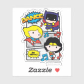 チビ(小さくかわいく書いた感じ)ヒーローズ踊り シール (シート)