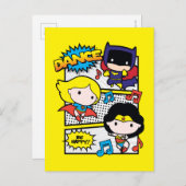 チビ(小さくかわいく書いた感じ)ヒーローズ踊り ポストカード (正面/裏面)