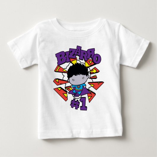チビ（小さくかわいく書いた感じ）ビザロ#1 ベビーTシャツ (正面)