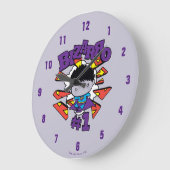 チビ(小さくかわいく書いた感じ)ビザロ#1 ラージ壁時計 (傾斜)