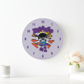 チビ(小さくかわいく書いた感じ)ビザロ#1 ラージ壁時計 (ホーム)