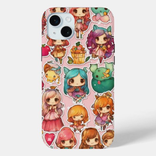 チビ(小さくかわいく書いた感じ)フェアリータ魔法アお洒落ート Case-Mate iPhoneケース (裏面)