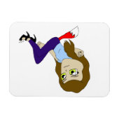 チビ（小さくかわいく書いた感じ）フォックスガールマグネット マグネット (横)