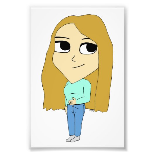 チビ（小さくかわいく書いた感じ） フォトプリント            (正面)