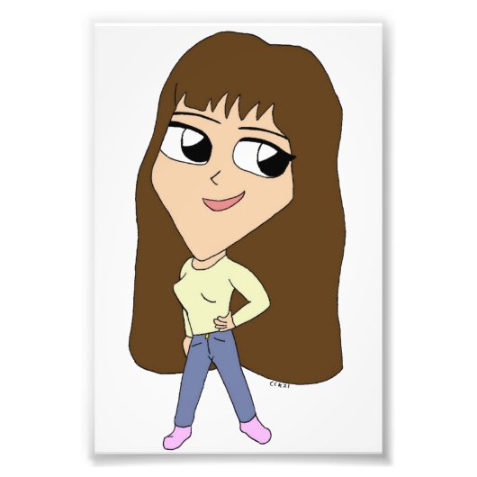 チビ（小さくかわいく書いた感じ） フォトプリント            (正面)