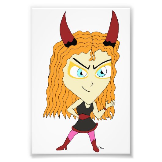 チビ（小さくかわいく書いた感じ） フォトプリント            (正面)