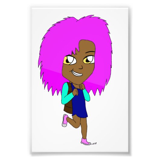 チビ（小さくかわいく書いた感じ） フォトプリント            (正面)