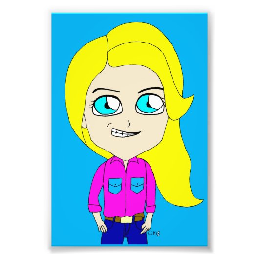 チビ（小さくかわいく書いた感じ） フォトプリント            (正面)