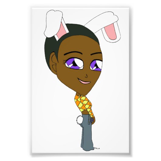 チビ（小さくかわいく書いた感じ） フォトプリント            (正面)