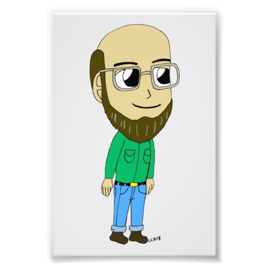 チビ（小さくかわいく書いた感じ） フォトプリント            (正面)