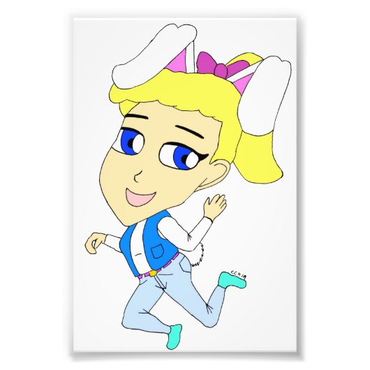 チビ（小さくかわいく書いた感じ） フォトプリント            (正面)