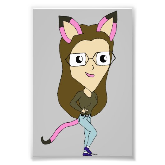 チビ（小さくかわいく書いた感じ） フォトプリント            (正面)