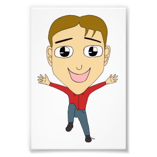 チビ（小さくかわいく書いた感じ） フォトプリント            (正面)