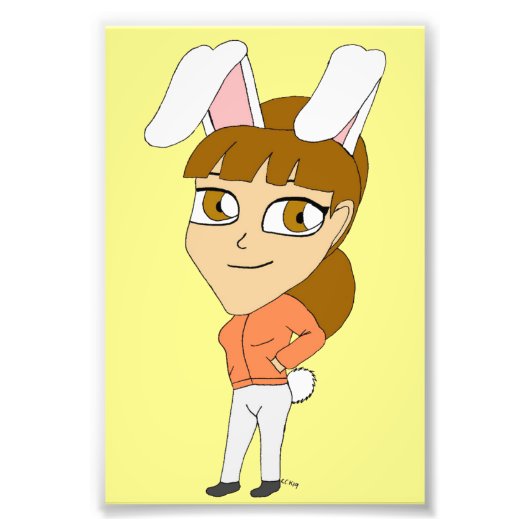 チビ（小さくかわいく書いた感じ） フォトプリント            (正面)