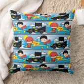 チビ（小さくかわいく書いた感じ）フラッすごいシュ、マン、バットマンの競走パターン クッション (ブランケット)