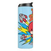 チビ(小さくかわいく書いた感じ)フラッシュ出力ロケット タンブラー (回転左)