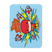 チビ（小さくかわいく書いた感じ）フラッシュ出力ロケット マグネット (縦)