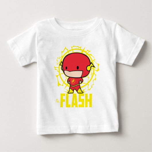 チビ(小さくかわいく書いた感じ)フラッシュ ベビーTシャツ (正面)