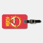 チビ(小さくかわいく書いた感じ)フラッシュ ラゲッジタグ (正面横)